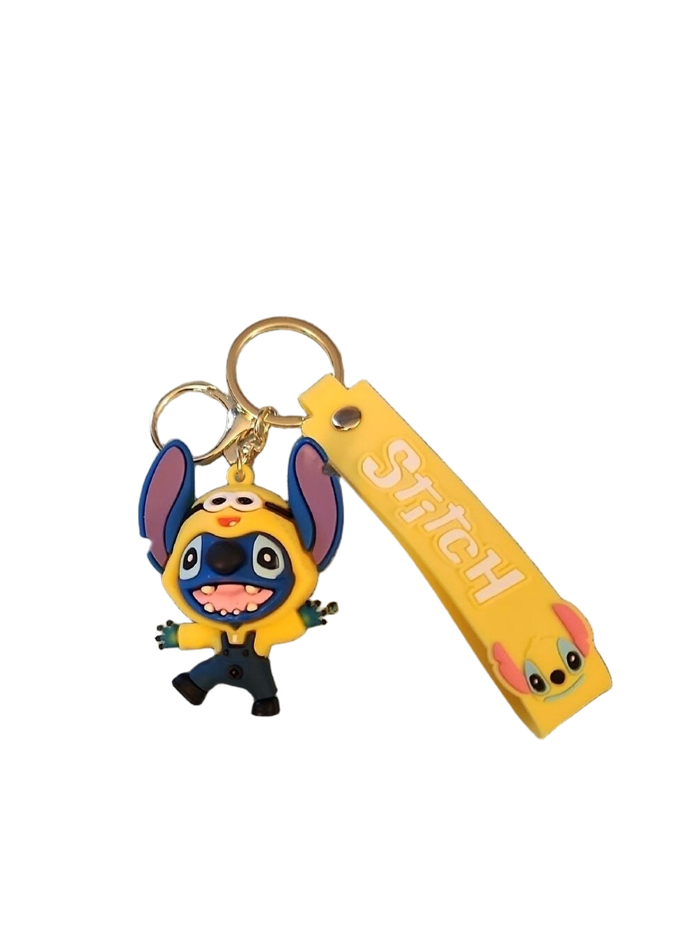 Stitch Key Holder with Yellow Wrist Strap